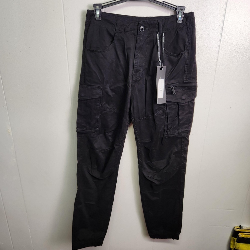 Supply & Demand Rifle Cargo Pants Youth XL Black Stretch Pockets Streetwear New